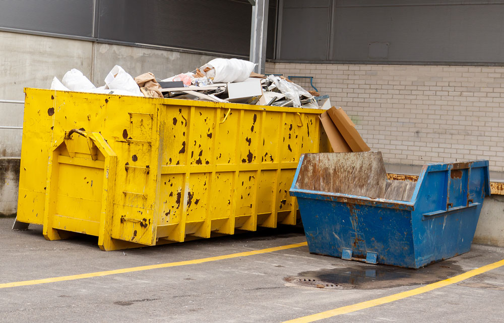 A range of skips available for hire